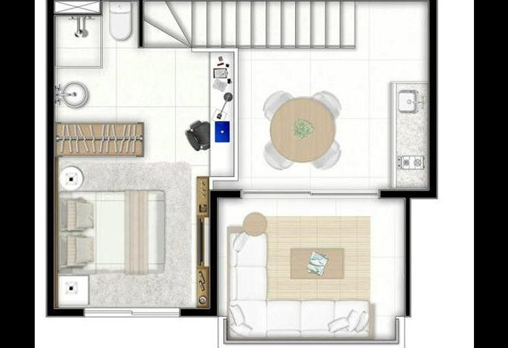 Apartamento à venda com 1 quarto, 35m² - Foto 4