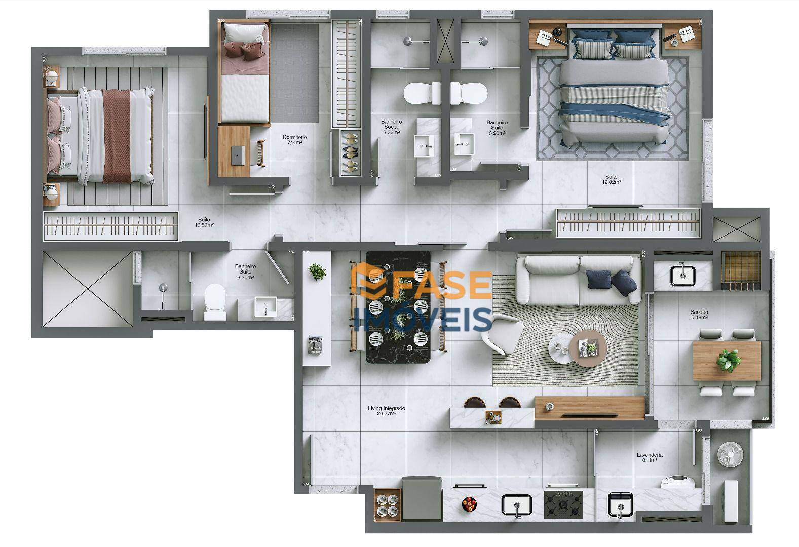 Apartamento à venda com 3 quartos, 93m² - Foto 22