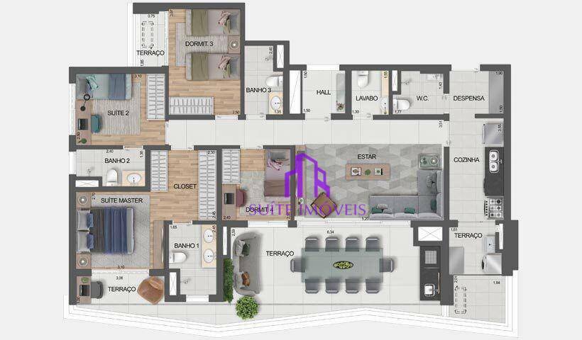 Apartamento à venda com 3 quartos, 120m² - Foto 34