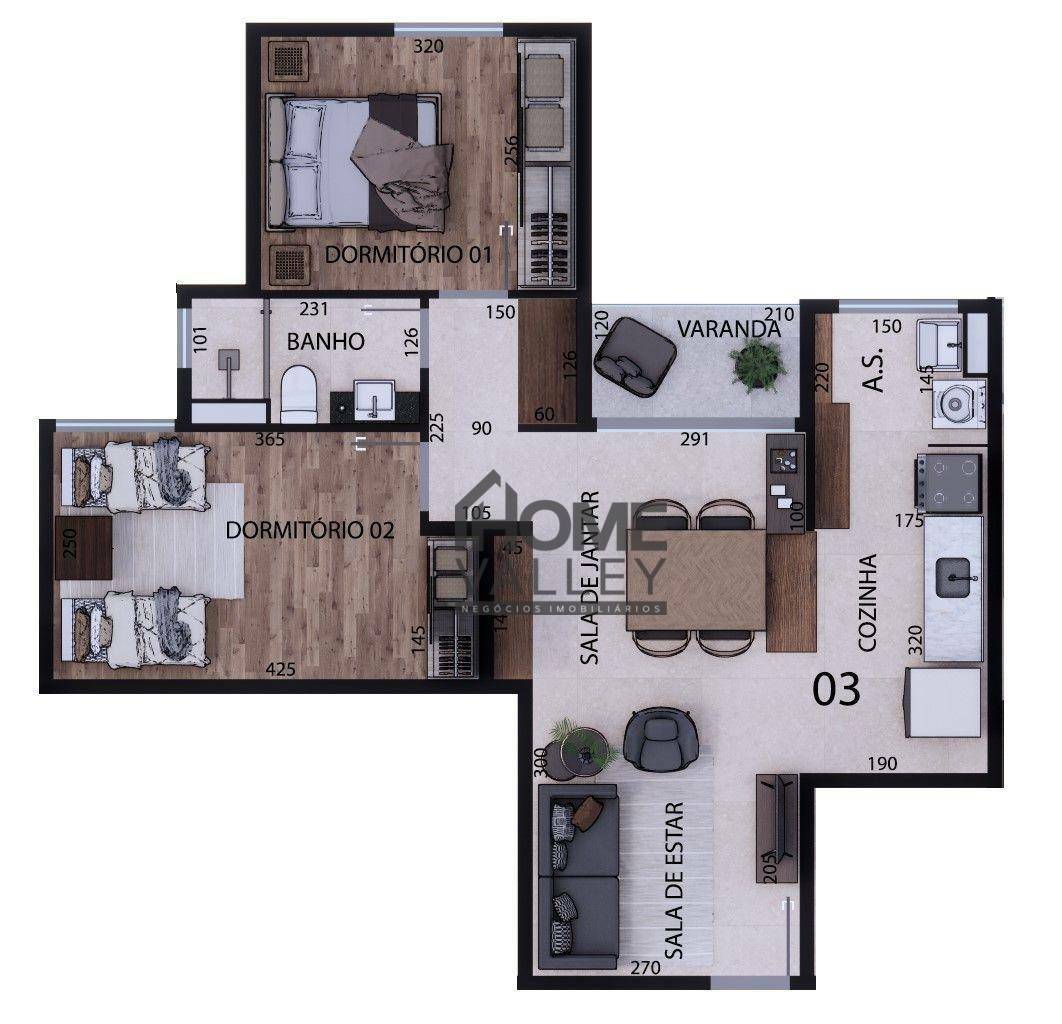 Apartamento à venda com 2 quartos, 51m² - Foto 5