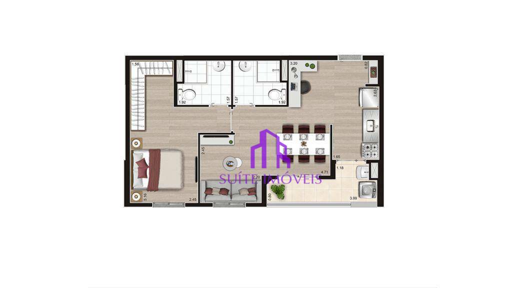 Apartamento à venda com 2 quartos, 42m² - Foto 26