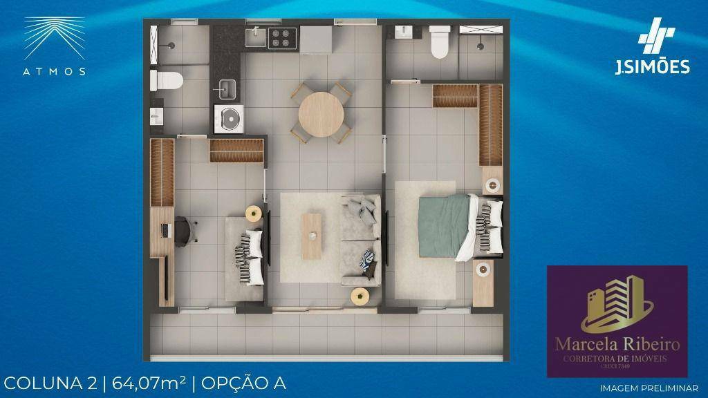 Apartamento à venda com 2 quartos, 64m² - Foto 5