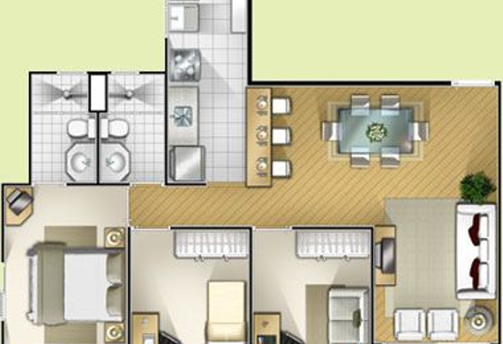 Apartamento à venda com 3 quartos, 66m² - Foto 2