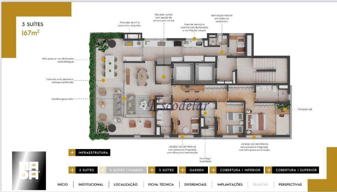 Apartamento à venda com 3 quartos, 165m² - Foto 7