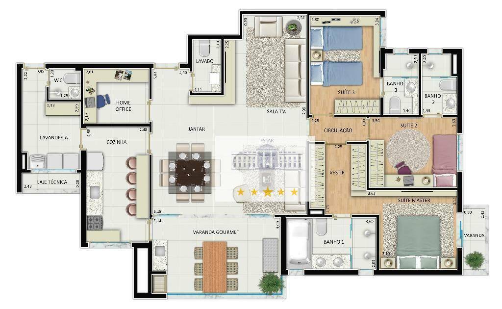 Apartamento à venda com 3 quartos, 163m² - Foto 11