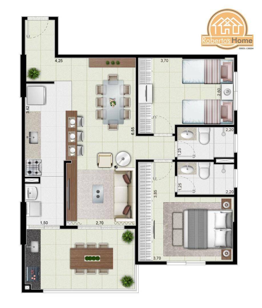 Apartamento à venda com 2 quartos, 75m² - Foto 23