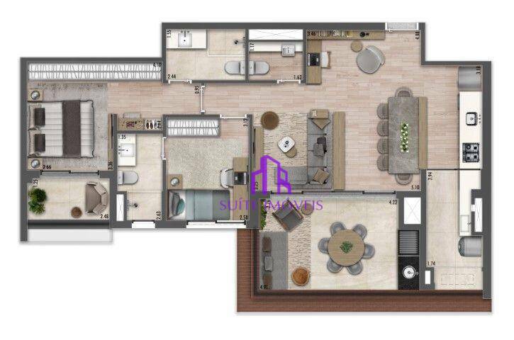 Apartamento à venda com 3 quartos, 113m² - Foto 5