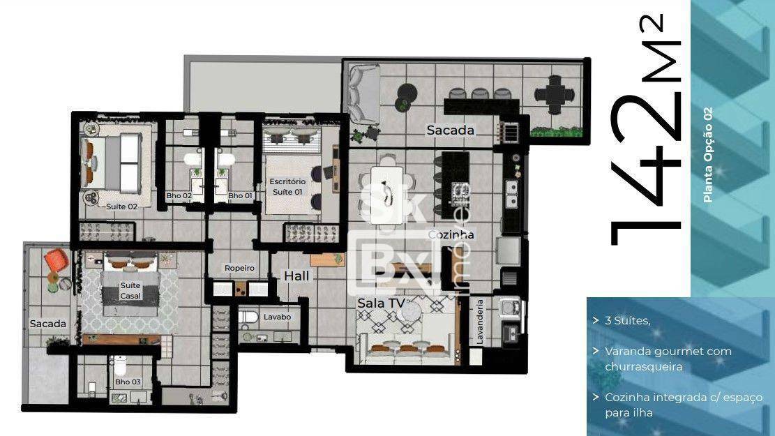 Apartamento à venda com 3 quartos, 142m² - Foto 30