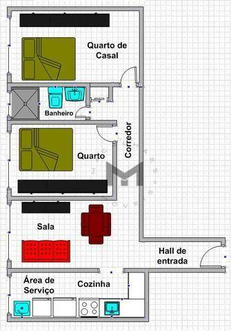 Apartamento à venda com 2 quartos, 56m² - Foto 14