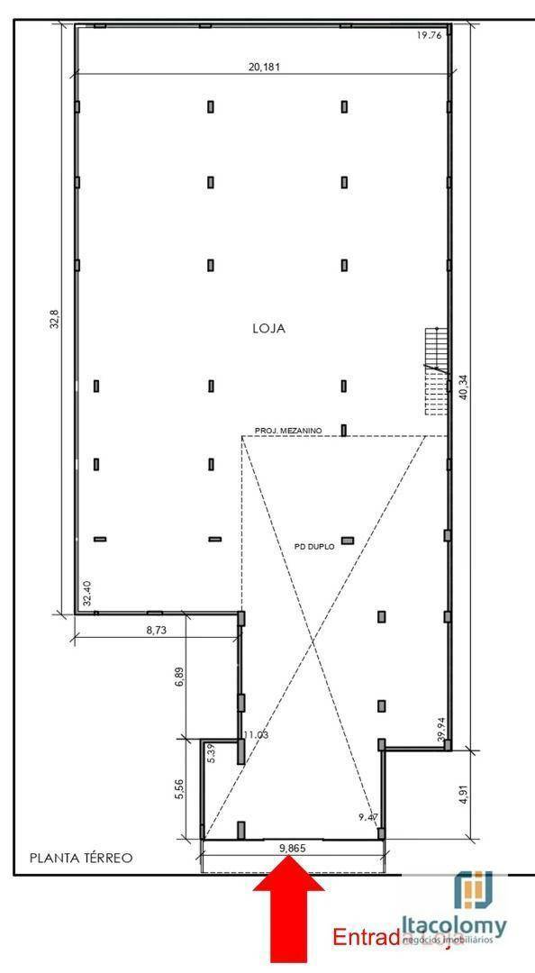 Loja-Salão à venda e aluguel, 1328m² - Foto 3