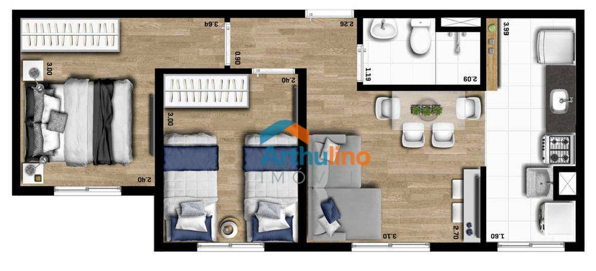 Apartamento à venda com 2 quartos, 40m² - Foto 22