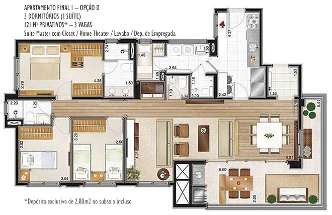 Apartamento à venda com 4 quartos, 121m² - Foto 2