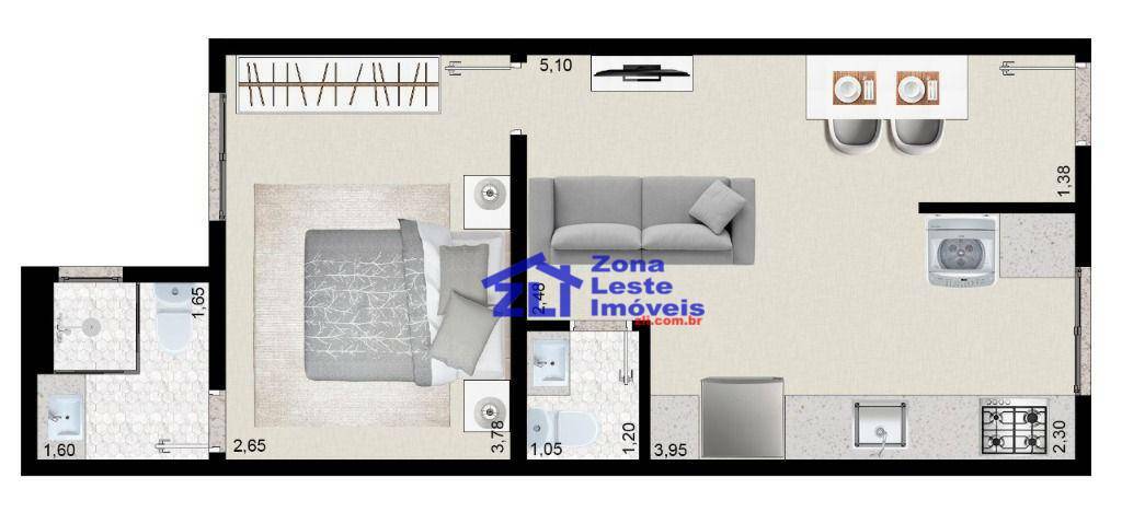 Kitnet e Studio à venda com 1 quarto, 37m² - Foto 10