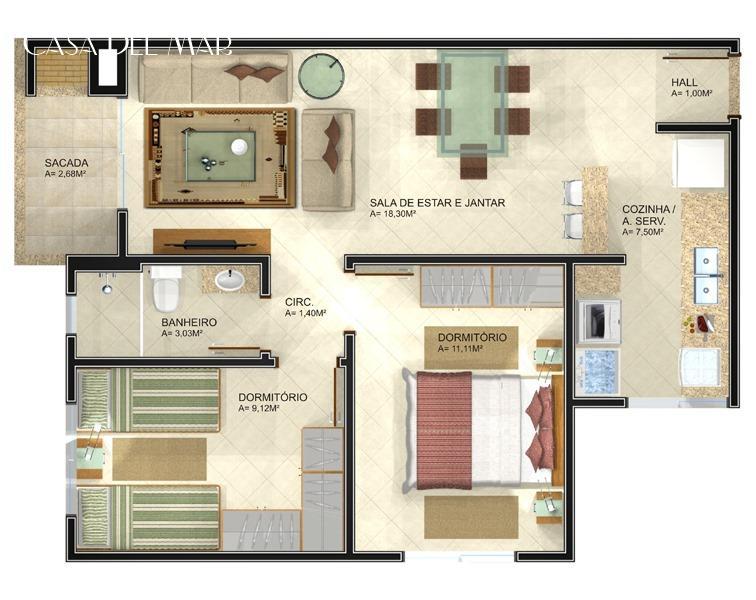 Apartamento à venda com 2 quartos, 62m² - Foto 27