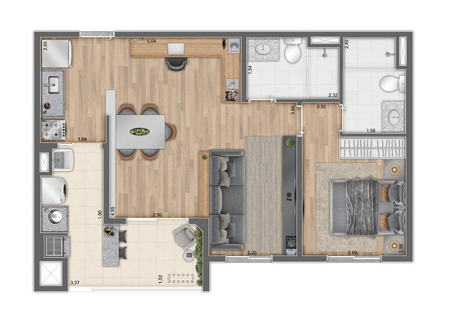 Apartamento à venda com 2 quartos, 56m² - Foto 17