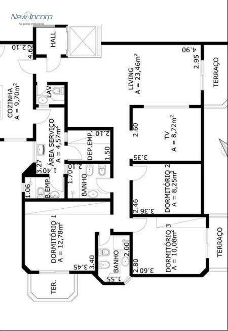 Apartamento à venda com 3 quartos, 124m² - Foto 47