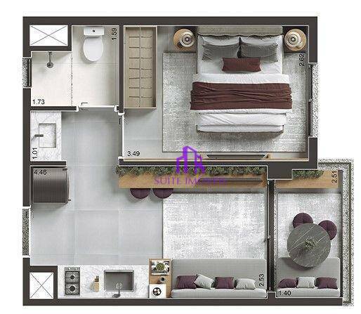 Apartamento à venda com 2 quartos, 39m² - Foto 18