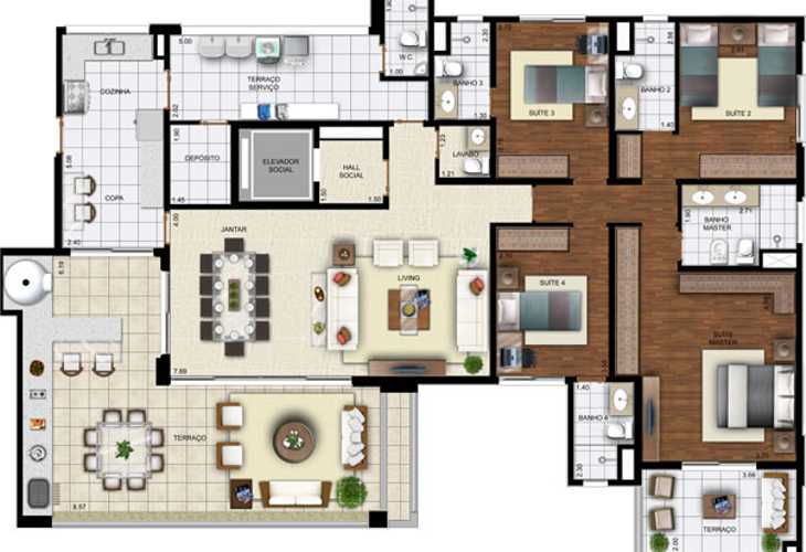 Apartamento à venda com 4 quartos, 226m² - Foto 4