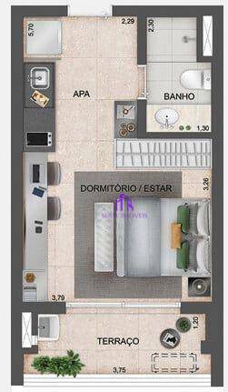 Apartamento à venda com 1 quarto, 30m² - Foto 32