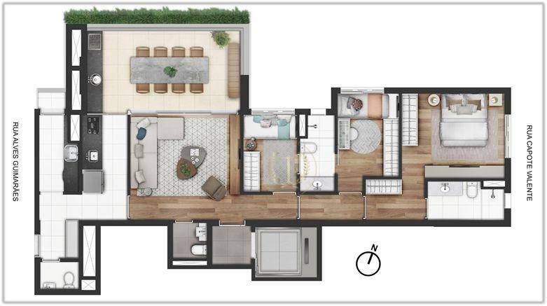 Apartamento à venda com 4 quartos, 186m² - Foto 1