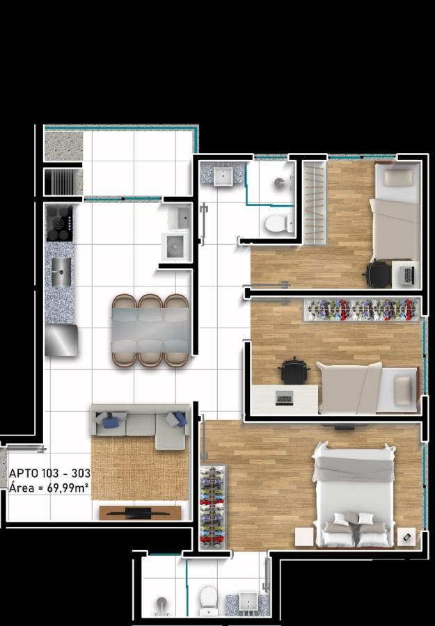 Apartamento à venda com 3 quartos, 70m² - Foto 6