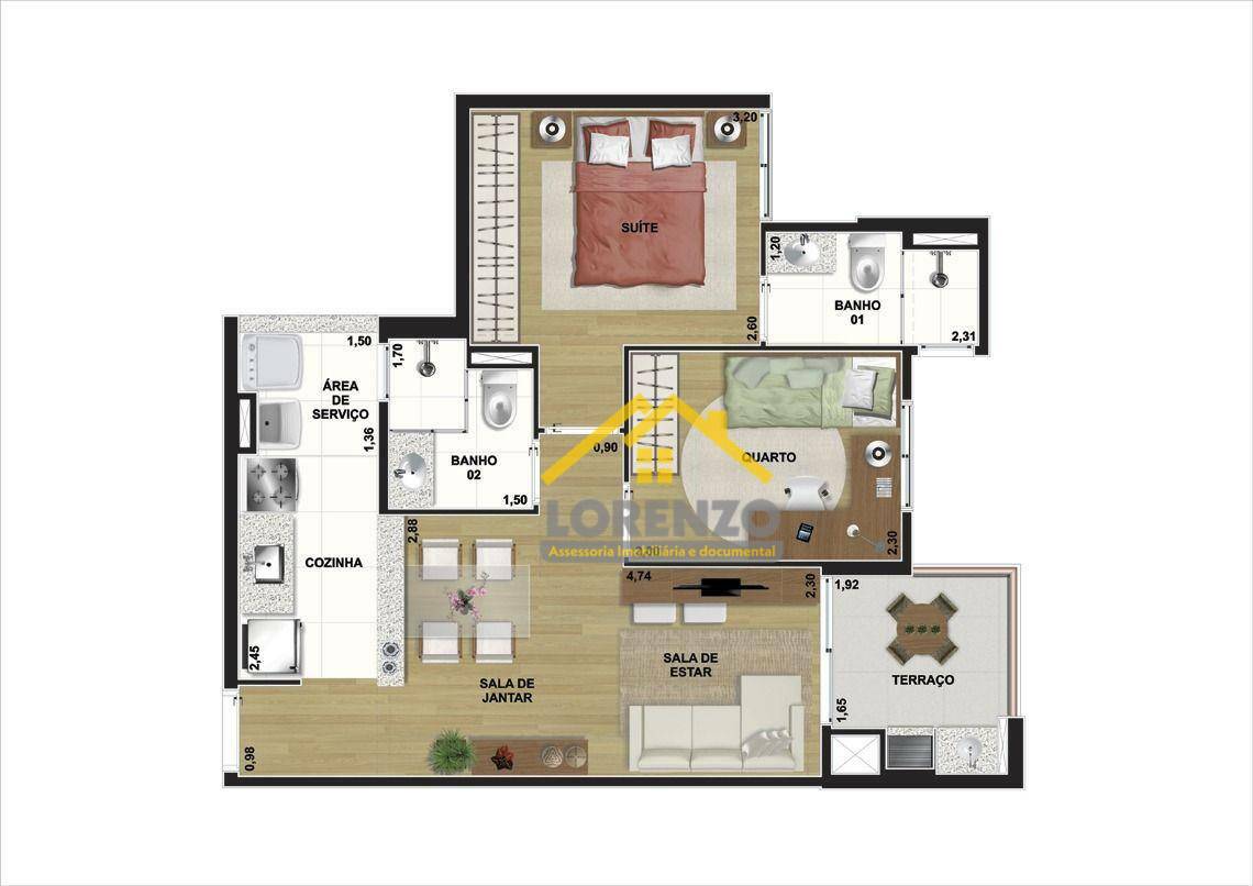 Apartamento à venda com 2 quartos, 53m² - Foto 11