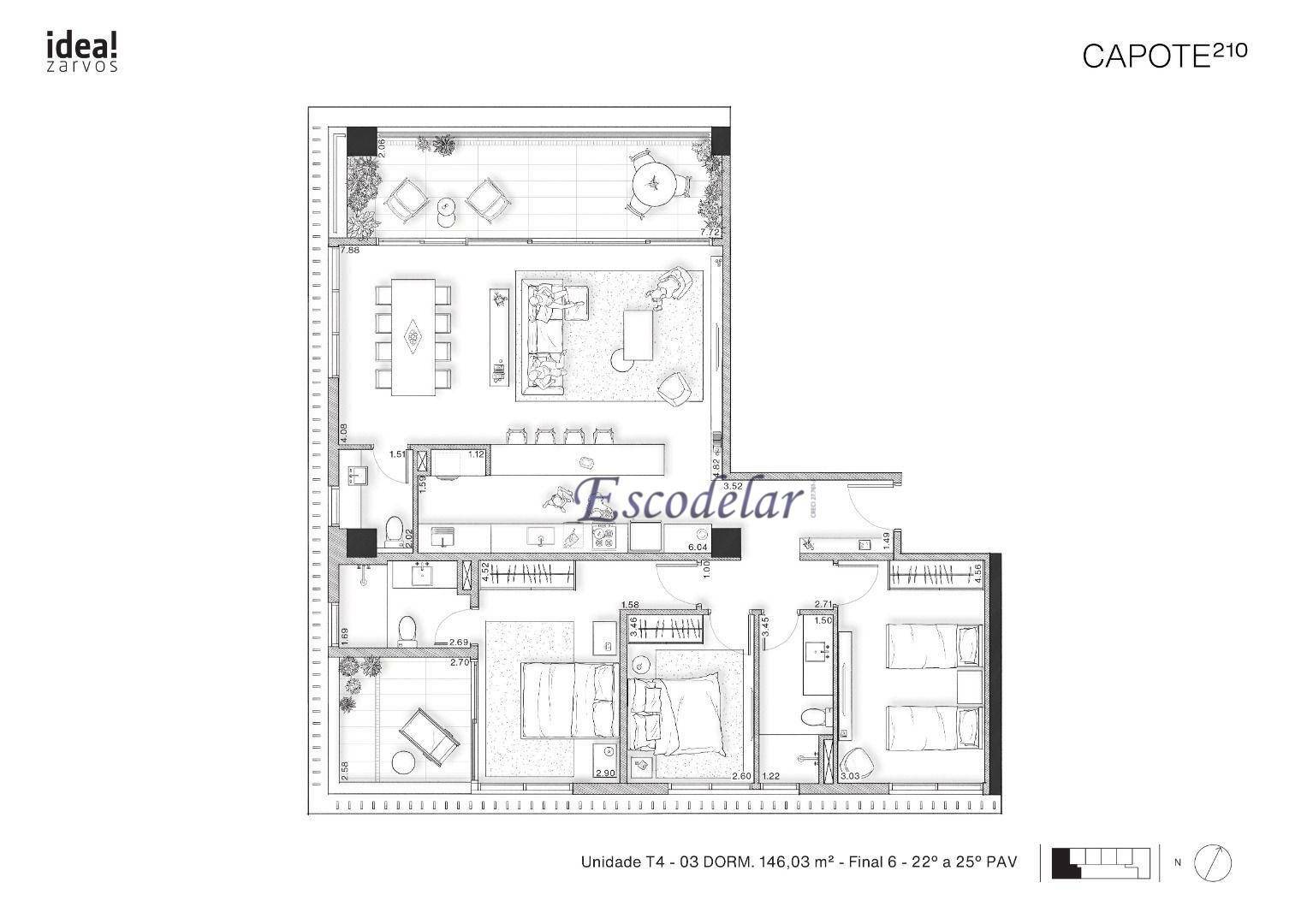 Apartamento à venda com 3 quartos, 146m² - Foto 12