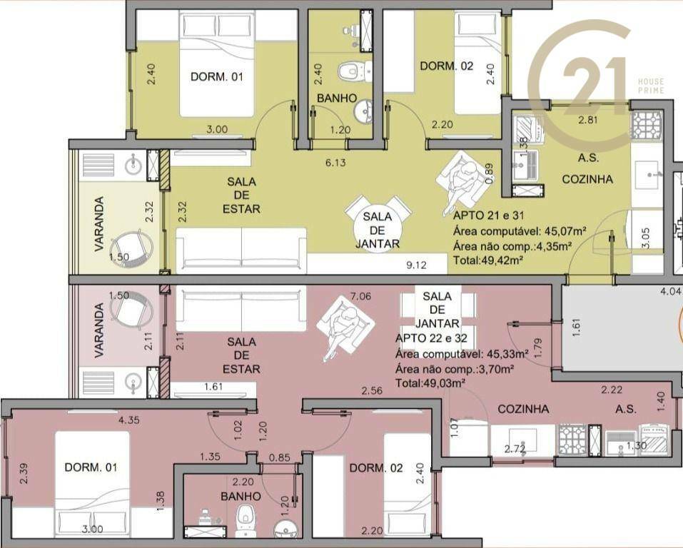 Apartamento à venda com 3 quartos, 92m² - Foto 2