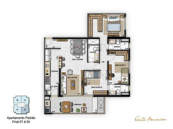 Apartamento à venda e aluguel com 4 quartos, 200m² - Foto 32