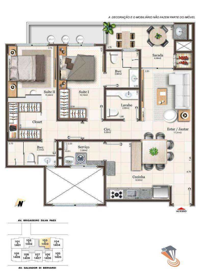 Apartamento à venda com 3 quartos, 123m² - Foto 36