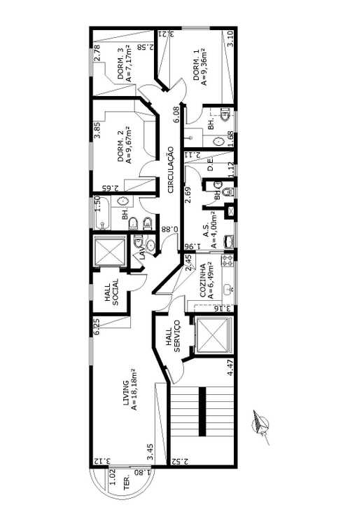 Apartamento à venda com 3 quartos, 95m² - Foto 2