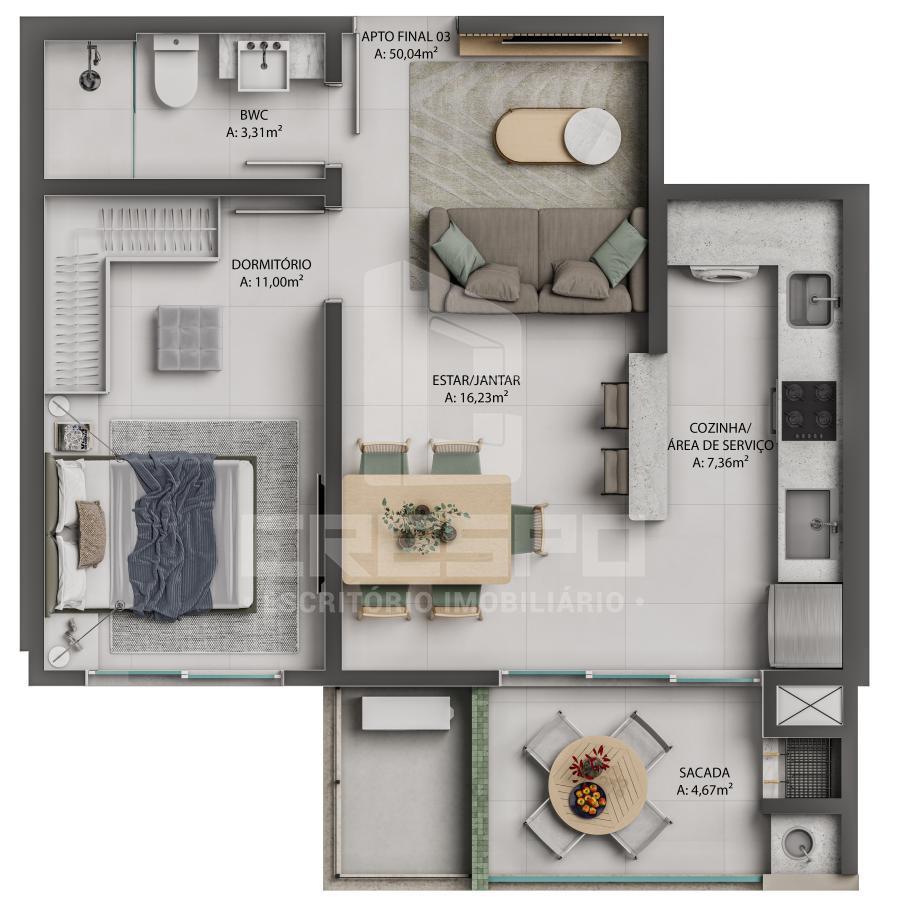 Apartamento à venda com 1 quarto, 50m² - Foto 18