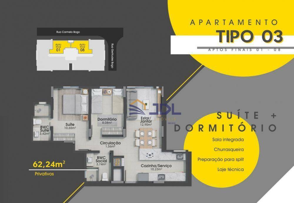 Apartamento à venda com 2 quartos, 62m² - Foto 7