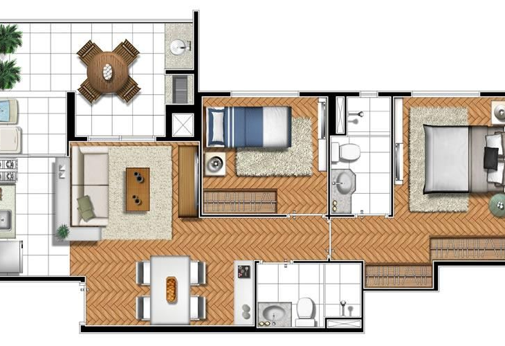 Apartamento à venda com 2 quartos, 57m² - Foto 5