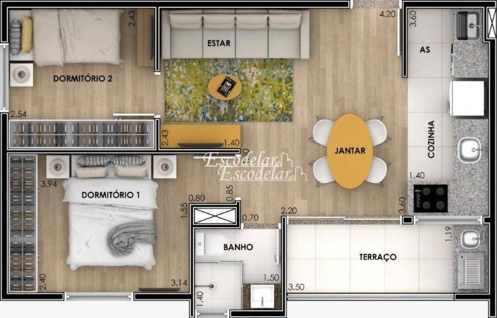 Apartamento à venda com 2 quartos, 42m² - Foto 33