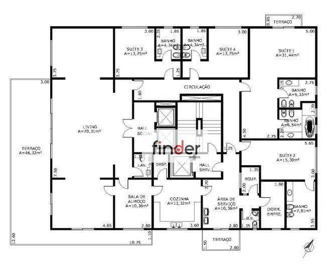 Apartamento à venda com 4 quartos, 367m² - Foto 59