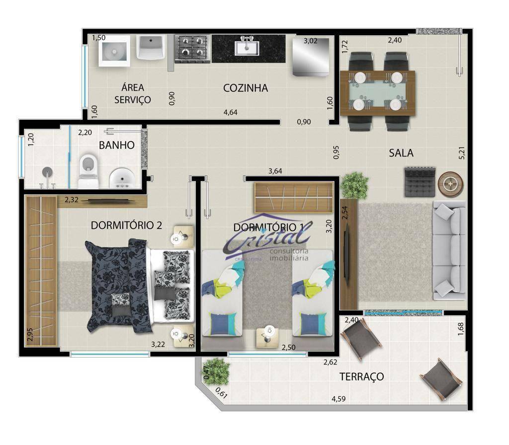 Apartamento à venda com 2 quartos, 61m² - Foto 38