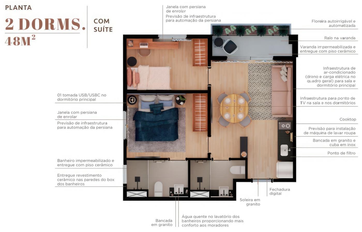 Apartamento à venda com 2 quartos, 48m² - Foto 16