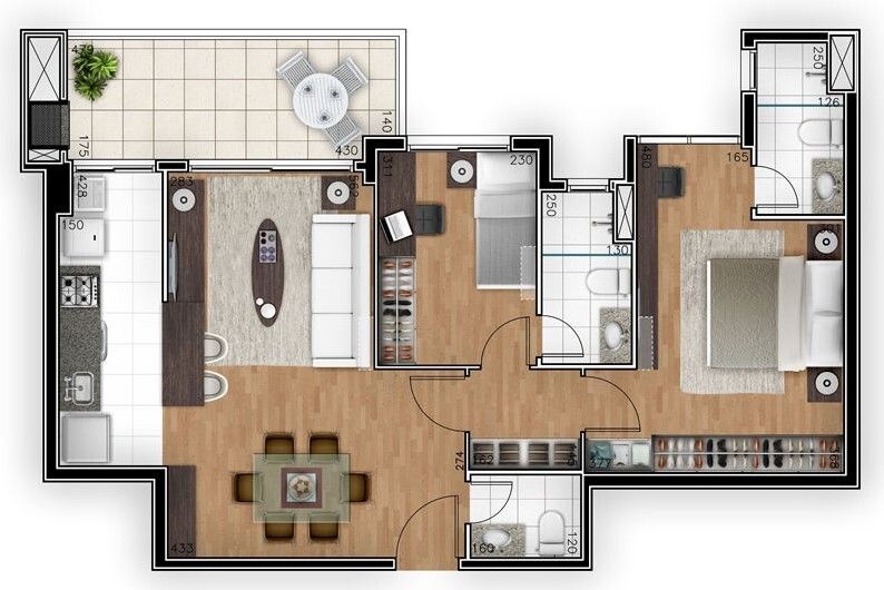 Apartamento à venda com 2 quartos, 76m² - Foto 7