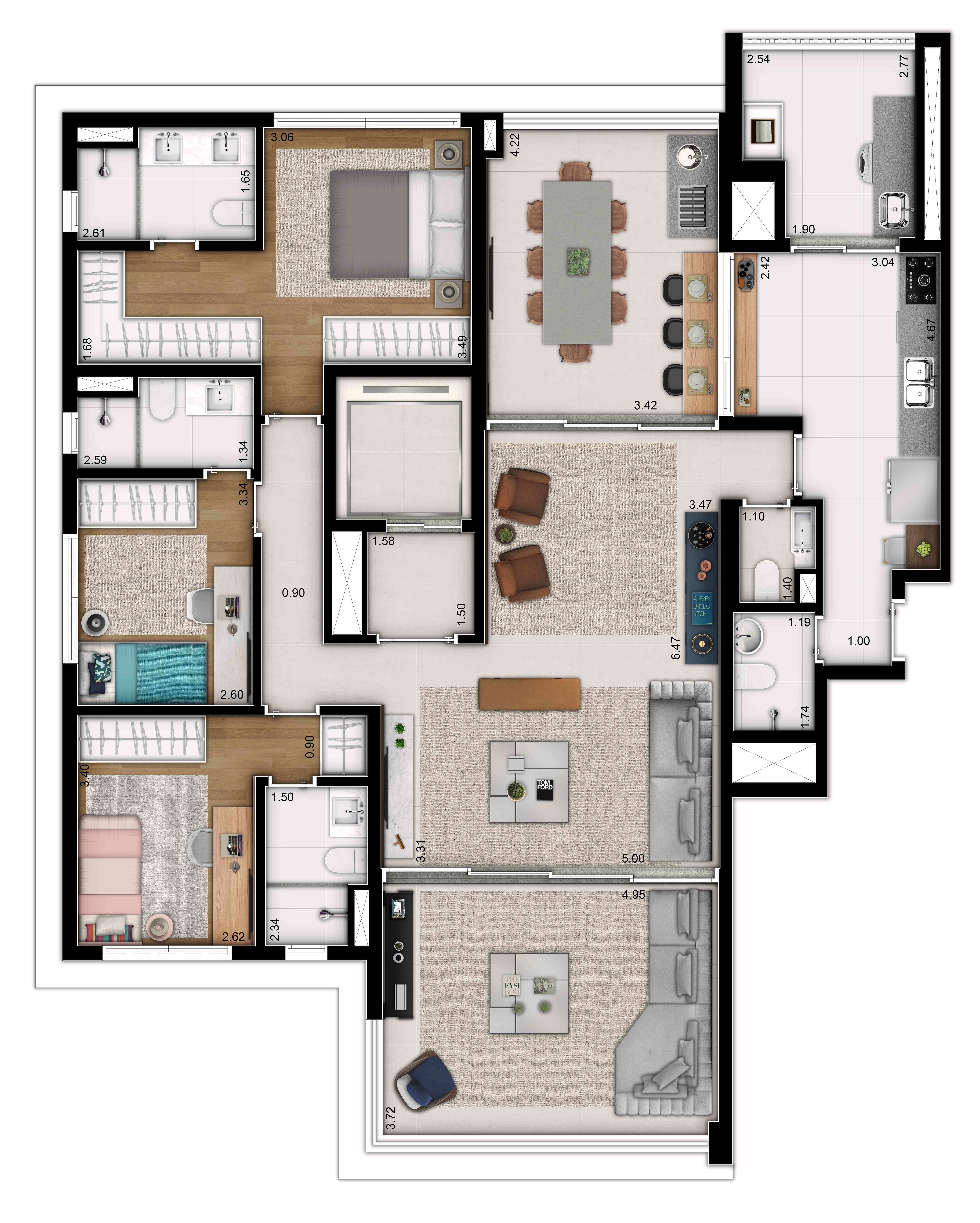 Apartamento à venda com 3 quartos, 163m² - Foto 8