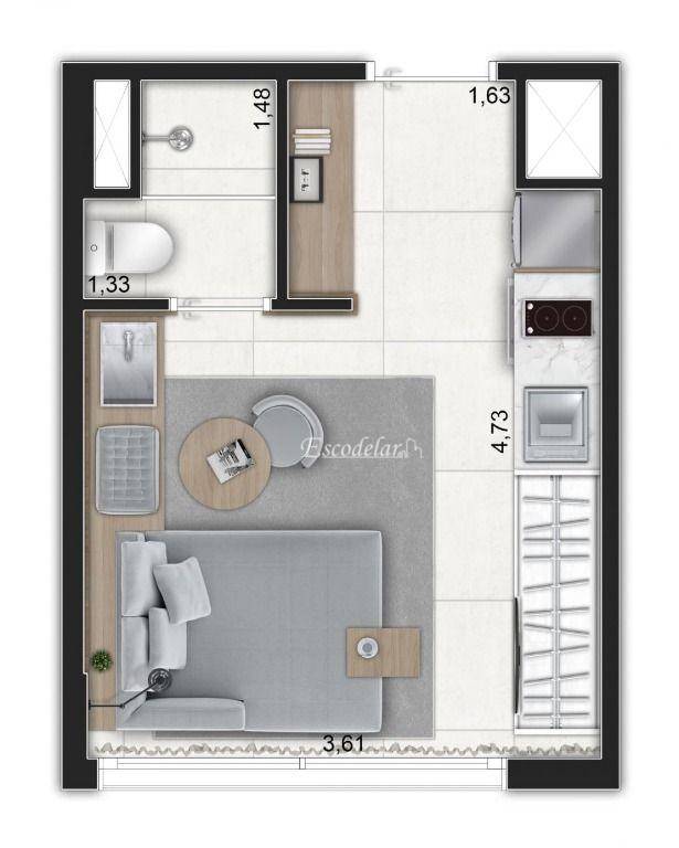 Kitnet e Studio à venda com 1 quarto, 20m² - Foto 5