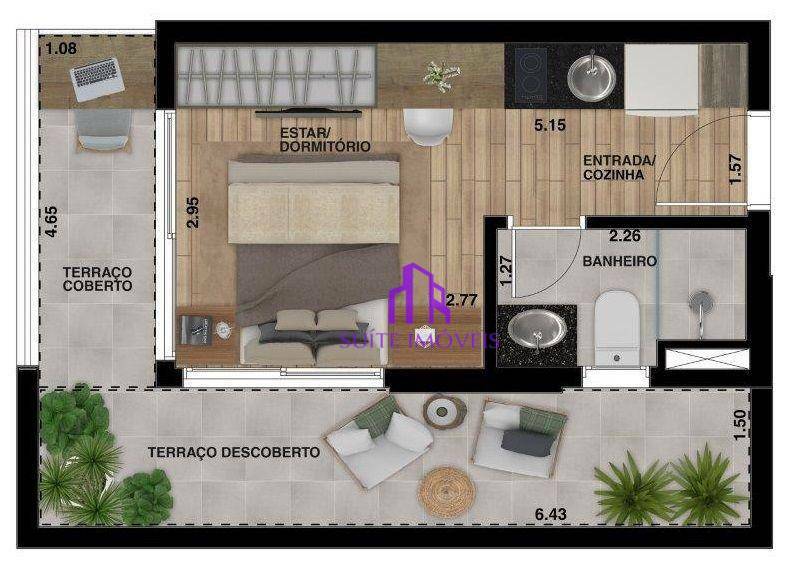 Kitnet e Studio à venda com 1 quarto, 26m² - Foto 16