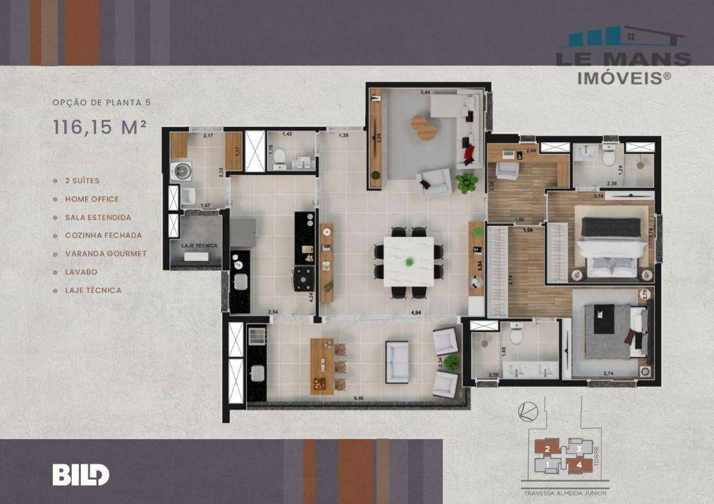 Apartamento à venda com 2 quartos, 116m² - Foto 36