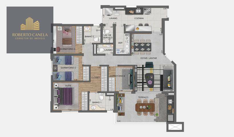 Apartamento à venda com 3 quartos, 112m² - Foto 3