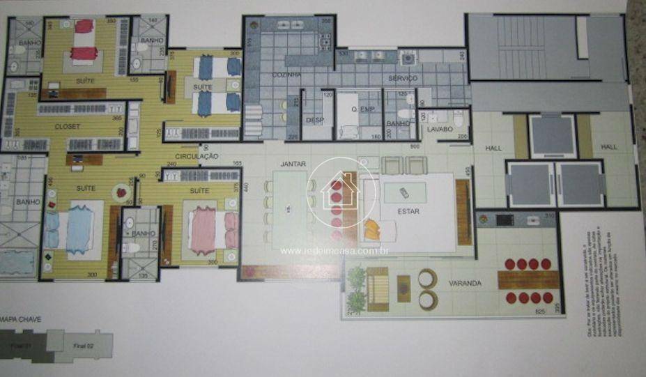 Apartamento à venda com 4 quartos, 197m² - Foto 4