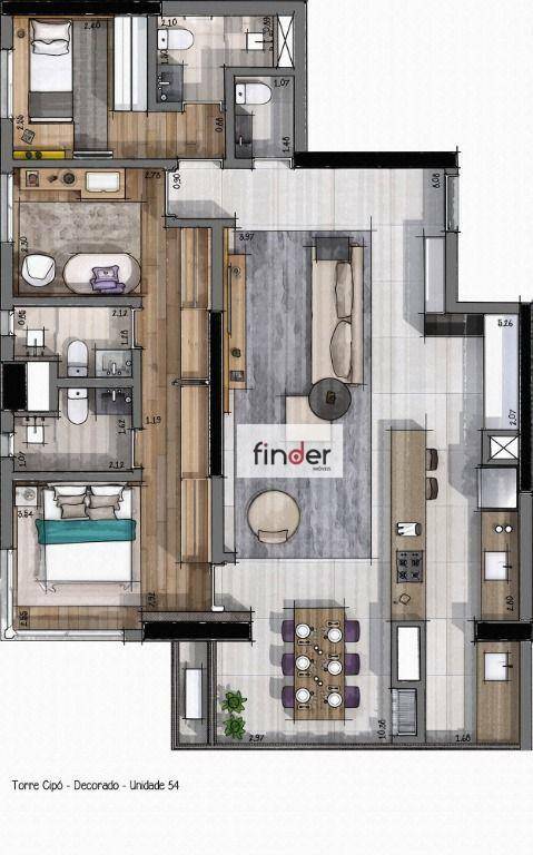 Apartamento à venda com 3 quartos, 197m² - Foto 74