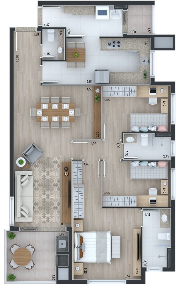 Apartamento à venda com 3 quartos, 11953m² - Foto 9