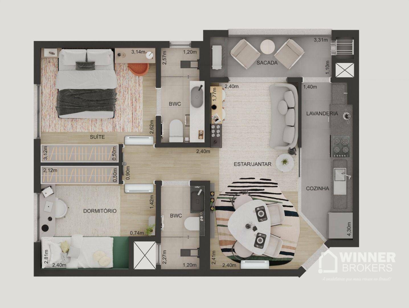 Apartamento à venda com 2 quartos, 52m² - Foto 17