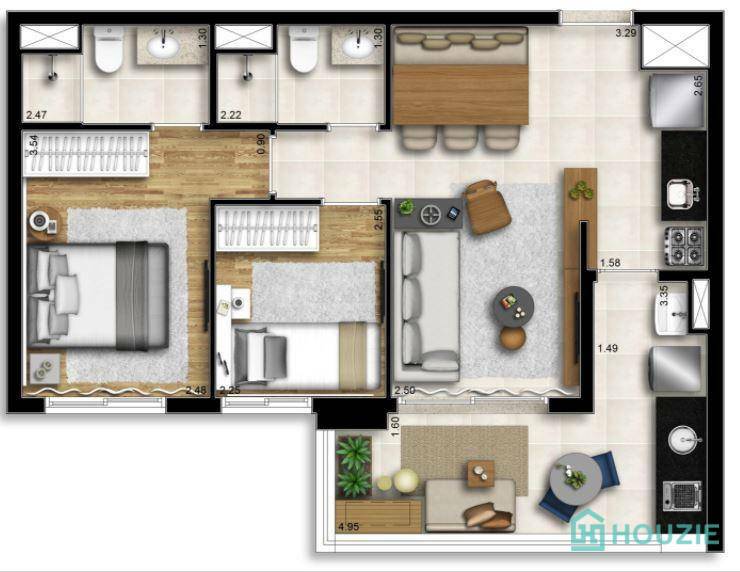 Apartamento à venda com 2 quartos, 58m² - Foto 24