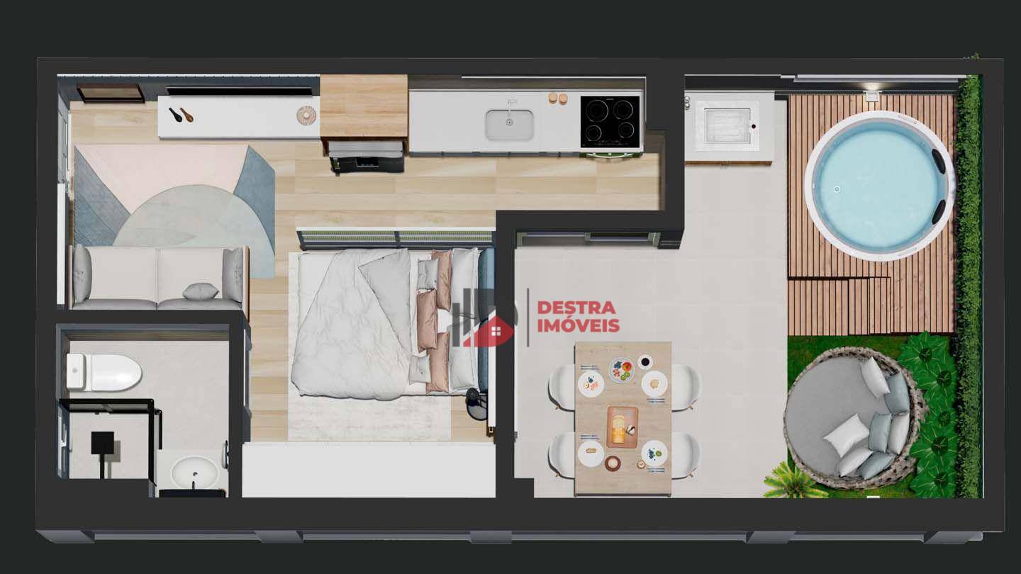 Apartamento à venda com 1 quarto, 39m² - Foto 2